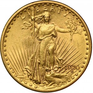 USA, 20 dolarů Philadelphia 1920 St. Gaudens - Double Eagle