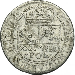 Jan II Casimir, Tymf Krakow 1665 AT - NON-NOTIFIED, SALVS REG PO