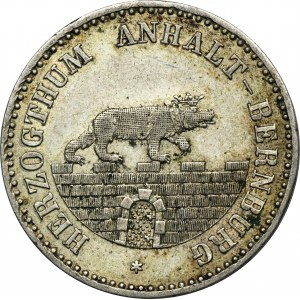 Německo, Anhalt-Bernburg, Alexander Karl, 1/6 Thaler Berlin 1856 A