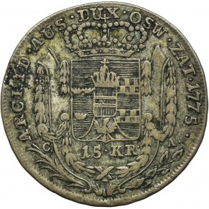 Osvienčimsko-zátorské kniežatstvo, Mária Terézia, 15 krajciarov Viedeň 1775 CA