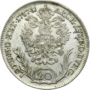 Rakousko, Joseph II, 20 Krajcars Kremnica 1787 B