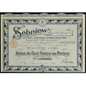 Sobniov, action 100 francs, type B