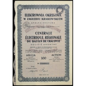 Elektrownia Okręgowa w Zagłębiu Krakowskim S.A., 100 zł 1935