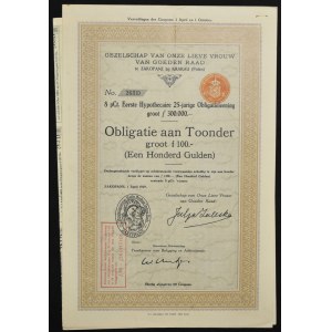 Zakopane, 8% bond for 100 Guilders 1929