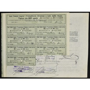 Bank of Polish Christian Merchants and Industrialists in Lodz, 20 x 500 mkp 1921, Issue III