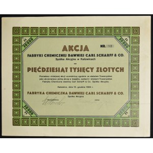 Chemická továreň, predtým Carl Scharff &amp; Co., £50,000 1928 - RZADKA