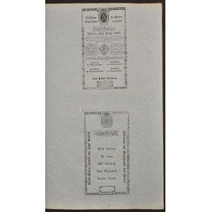 5 rýnskych guldenov 1806, formulár (vzor) s obežníkom - kompletný