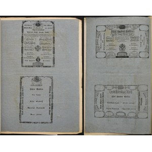 10 and 500 Gulden 1806, Forms (samples) with a circular