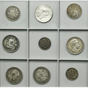 Set, Germany, German Empire, William I and Wilhelm II, Mark (9 pcs.)