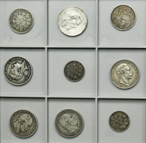Zestaw, Niemcy, Cesarstwo Niemieckie, Wilhelm I i Wilhelm II, Marki (9 szt.)