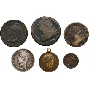 Set, France, Mix of coins (6 pcs.)