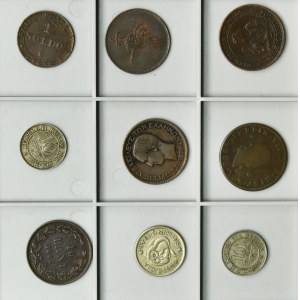 Set, Belgium, Australia, Greece and Romania, Mix of coins (9 pcs.)