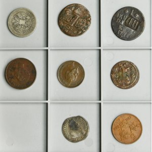 Sada, Dánsko, Rusko a Švédsko, zmes mincí (8 ks)