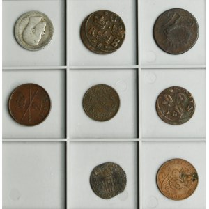 Sada, Dánsko, Rusko a Švédsko, zmes mincí (8 ks)