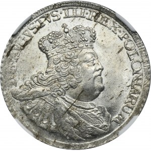 August III Sas, Ort Leipzig 1756 EC - NGC MS62