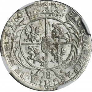 August III Sas, Ort Leipzig 1756 EC - NGC MS62