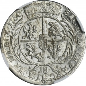 Augustus III of Poland, 1/4 Thaler Leipzig 1756 EC - NGC MS62