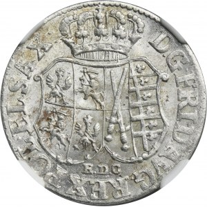 Augustus III of Poland, 1/12 Thaler Leipzig 1763 EDC - NGC MS64