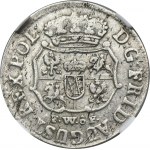 Augustus III of Poland, 1/24 Thaler Dresden 1738 FWôF - NGC AU DETAILS - RARITY