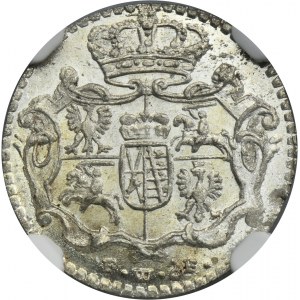 Augustus III of Poland, 1/48 Thaler Dresden 1756 FWôF - NGC MS64