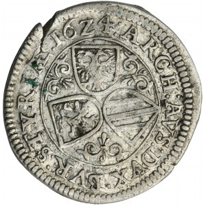 Rakousko, Ferdinand II, 3 Krajcars Graz 1624