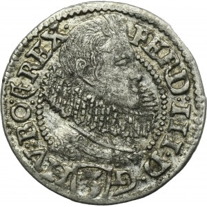 Silesia, Habsburg rule, Ferdinand III, 3 Kreuzer Glatz 1631 PH