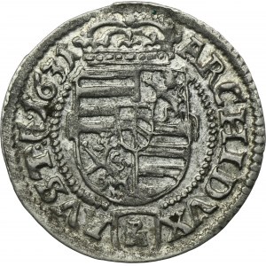 Silesia, Habsburg rule, Ferdinand III, 3 Kreuzer Glatz 1631 PH