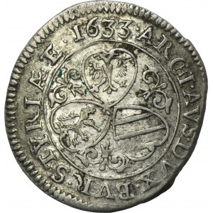 Rakúsko, Ferdinand II, 3 Krajcars Graz 1633