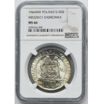 100 zlotých 1966 Mieszko i Dąbrówka - NGC MS66