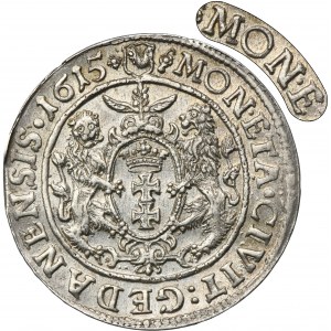 Sigismund III Vasa, 1/4 Thaler Danzig 1615 - RARE