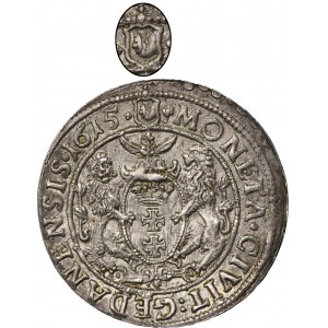 Sigismund III Vasa, 1/4 Thaler Danzig 1615 - RARE