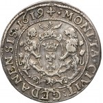 Sigismund III Vasa, 1/4 Thaler Danzig 1619 SB - RARE, countershaft 1618