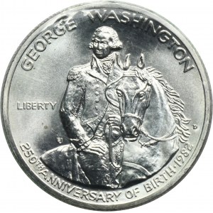 USA, 1/2 denverského dolaru 1982 D - 250. výročí narození George Washingtona