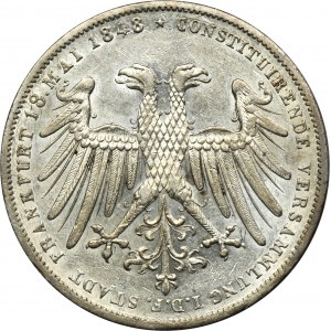 Německo, Svobodné město Frankfurt, Jan Habsburg, 2 Gulden Frankfurt 1848