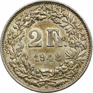 Switzerland, 2 Francs Bern 1948 B