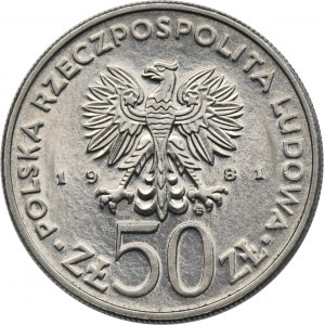 PRÓBA NIKIEL, 50 złotych 1981 FAO, Światowy Dzień Żywności