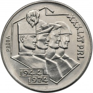 PRÓBA NIKIEL, 20 złotych 1974 XXX Lat PRL, Górnik