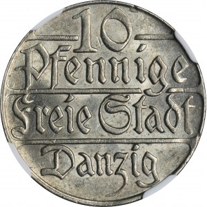 Free City of Danzig, 10 pfennige 1923 - NGC MS63