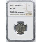 Freie Stadt Danzig, 10 fenig 1923 - NGC MS63