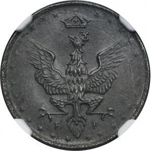 Poľské kráľovstvo, 5 fenigov 1918 - NGC MS64