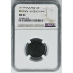 Polish Kingdom, 10 pfennig 1917 - NGC MS64