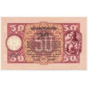 Yugoslavia, Slovenia, German Occupation WWII - Laibach, 50 Lir 1944