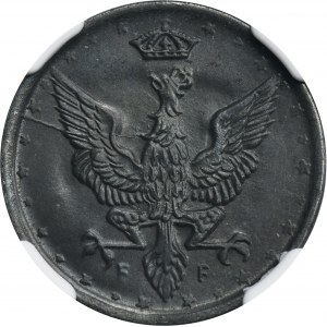 Poľské kráľovstvo, 10 fenigov 1918 - NGC MS64