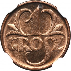 1 grosz 1928 - NGC MS65 RD