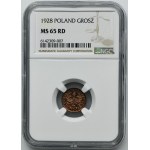 1 cent 1928 - NGC MS65 RD