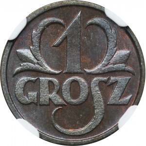 1 grosz 1930 - NGC MS65 RB