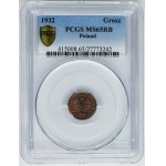 1 grosz 1932 - PCGS MS65 RB