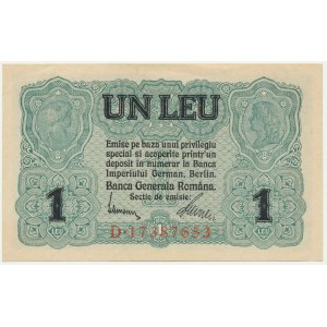 Rumunsko, německá okupace, 1 leu (1917)