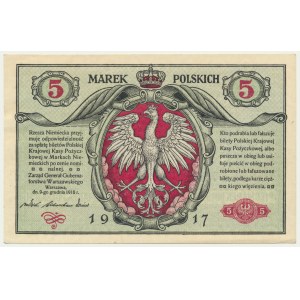 5 marks 1916 - General - tickets - B -.