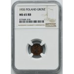 1 grosz 1935 - NGC MS65 RB